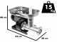 Palumbo Pavi L12 Meat Mincer Stainless Steel Body with 0.45 Hp Electric Motor