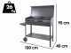 Seven Italy Vanessa 2G - Handmade charcoal barbecue - 2x 47.5x37 cm