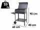 Seven Italy Polifemo Medium - Handmade charcoal barbecue - 57,5x37 cm