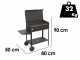 Seven Italy Etna - Handmade charcoal barbecue - 77,5x47 cm