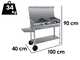 Mille Achille Big 2 Stainless steel - Handmade charcoal barbecue - 2x 47,5x37 cm