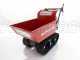 GeoTech Pro BMS155 LE - Tracked Self-propelled Wood Chipper on Power Barrow GeoPorter 330D - 4 Rollers - 15 HP Loncin Engine - Dumper Body