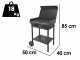 Seven Italy Vulcano ECO Small - Handmade charcoal barbecue - 47,5x37 cm