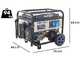 BullMach AMBRA 9500 E - 7.5 kW Wheeled Petrol Power Generator with AVR - DC 7 kW Single-phase