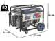 BullMach AMBRA 6500-3 - 5.5 kW Wheeled Petrol Power Generator with AVR - DC 5 kW Three-phase