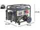 BullMach AMBRA 12000 E-3 - 8.5 kW Wheeled Petrol Power Generator with AVR - DC 7.8 kW Three-phase + ATS