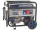 BullMach AMBRA 9500 E-3 - 7.5 kW Wheeled Petrol Power Generator with AVR - DC 7 kW Three-phase + ATS