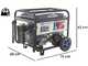 BullMach AMBRA 9500 E-3 - 7.5 kW Wheeled Petrol Power Generator with AVR - DC 7 kW Three-phase + ATS