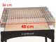 Famur BK6 Life Camping Charcoal Barbecue - 48x36 cm Chrome-plated Grid