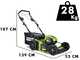 Greenworks GD60LM46SP - Self-propelled Battery Lawn Mower - WITHOUT BATTERY AND CHARGER