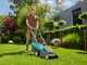 Gardena PowerMax 32/36V P4A Battery-powered Electric Lawn Mower - 2 18 V/2.5Ah Batteries - 32 cm Cutting Width