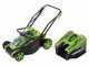 Verdemax RS20 Battery-powered Lawn Mower - 2 20 V/2.5Ah Batteries - 38 cm Cutting Width