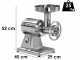 FIMAR TC22TE Electric Meat Mincer - Polished Aluminium Body - Stainless Steel Removable Grinding Unit- Three-phase - 400 V / 1.5 hp