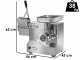 FIMAR TC22AT Electric Meat Mincer - with Integrated Grater - Removable Grinding Unit in Stainless Steel - Three-phase - 400 V / 1.5 hp