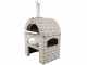 AgriEuro Top-Line Pulcinella Stone Grigio - Outdoor Wood-fired Pizza Oven 80X60 - 4 Pizzas