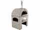 AgriEuro Top-Line Pulcinella Stone Grigio - Outdoor Wood-fired Pizza Oven 80X60 - 4 Pizzas