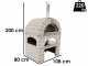 AgriEuro Top-Line Pulcinella Stone Grigio - Outdoor Wood-fired Pizza Oven 80X60 - 4 Pizzas