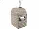 AgriEuro Top-Line Pulcinella Stone Grigio - Outdoor Wood-fired Pizza Oven 80X60 - 4 Pizzas