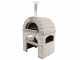 AgriEuro Top-Line Pulcinella Stone Grigio - Outdoor Wood-fired Pizza Oven 80X60 - 4 Pizzas