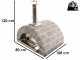 AgriEuro Top-Line Family Stone Grigio - Outdoor Wood-fired Pizza Oven 80X60 - 4 Pizzas