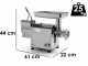 FAMA TGI22 Electric Meat Mincer - with Integrated Grater - Removable Grinding Unit in Food-grade Cast Iron - Single-phase - 230 V / 1.5 hp