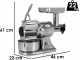FAMA TG12 Electric Meat Mincer - with Integrated Grater - Removable Grinding Unit in Stainless Steel - Single-phase - 230 V / 1.0 hp