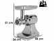 FAMA TS22 Electric Meat Mincer - Removable Grinding Unit in Food-grade Cast Iron - Single-phase - 230V / 1.5 hp