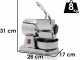 Fama Mignon GM - Electric Polished Aluminium Grater - 380W