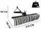 Blackstone B-HLRK 210 Heavy-duty Tractor-mounted Landscape Rake with 3-point Hitch