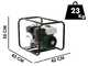 Greenbay GB-TWP 50 Petrol Water Pump - For Dirty Waters - with 50 Fittings