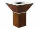 COLORADO Wood-fired Barbecue - 4 Stainless Steel Plates - Frame in Weathering Steel