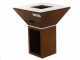 COLORADO Wood-fired Barbecue - 4 Stainless Steel Plates - Frame in Weathering Steel