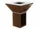 COLORADO Wood-fired Barbecue - 4 Stainless Steel Plates - Frame in Weathering Steel