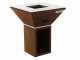 COLORADO Wood-fired Barbecue - 4 Stainless Steel Plates - Frame in Weathering Steel