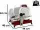 FAC F 300 R RED - Electric Gravity Meat Slicer - 300 mm Blade - Painted Aluminium Alloy Body