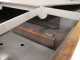 GRINGO B038 Wood-fired Barbecue - 4 Stainless Steel Cooking Plates - Frame in Weathering Steel