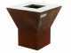 GRINGO B038 Wood-fired Barbecue - 4 Stainless Steel Cooking Plates - Frame in Weathering Steel
