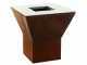 GRINGO B038 Wood-fired Barbecue - 4 Stainless Steel Cooking Plates - Frame in Weathering Steel
