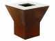 GRINGO B038 Wood-fired Barbecue - 4 Stainless Steel Cooking Plates - Frame in Weathering Steel