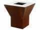 GRINGO B038 Wood-fired Barbecue - 4 Stainless Steel Cooking Plates - Frame in Weathering Steel