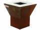 GRINGO B038 Wood-fired Barbecue - 4 Stainless Steel Cooking Plates - Frame in Weathering Steel