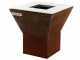 GRINGO B038 Wood-fired Barbecue - 4 Stainless Steel Cooking Plates - Frame in Weathering Steel