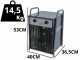 BullMach BM-EFH 15H - Three-phase Hot Air Generator with Fan - 15  kW