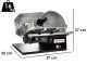 Seven Italy PS 300 PRO BLACK - Meat Slicer with 300 mm Blade - Sharpener Included