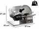 Seven Italy PS 300 PRO SILVER - Meat Slicer with 300 mm Blade - Sharpener Included