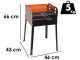 Ferraboli Ciao Charcoal Barbecue - 35x35 cm Chrome-plated Steel Grid