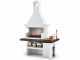 Palazzetti Mauritius Wood-fired Barbecue in Concrete  - 76x40 cm Cooking Grid