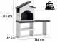 Palazzetti Ravello Wood-fired Barbecue in Concrete  - 68x40 cm Cooking Grid