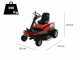 CaRINO electric lawn mower tractor - Battery motor 48V/200 Ah - Cutting width 95 cm - Tractor wheels
