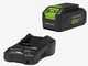 Greenworks GD24LM33 24 V Battery-powered Electric Lawn Mower - 33 cm - 4Ah Battery